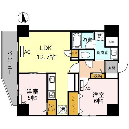 玉造Baseの物件間取画像