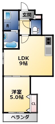 クリエオーレ東住吉Ⅱの物件間取画像