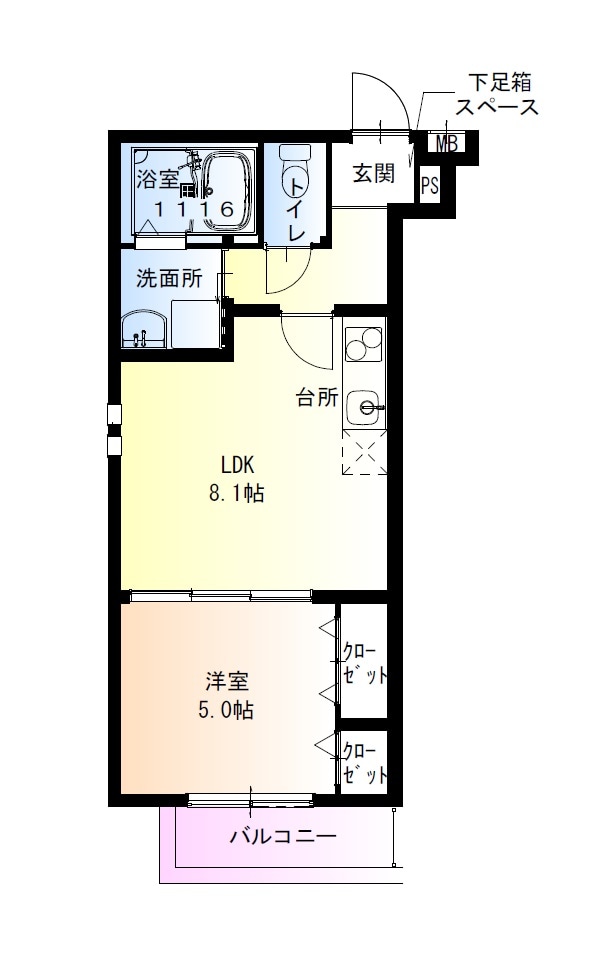 フジパレス明美町の物件間取画像