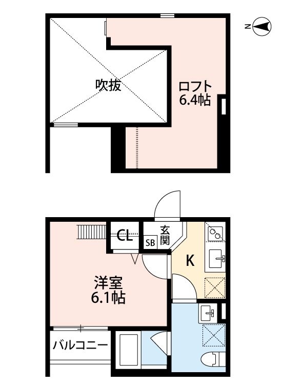 南巽駅 徒歩8分 1階の物件間取画像