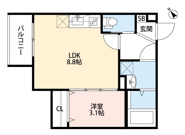 針中野駅 徒歩10分 2階の物件間取画像