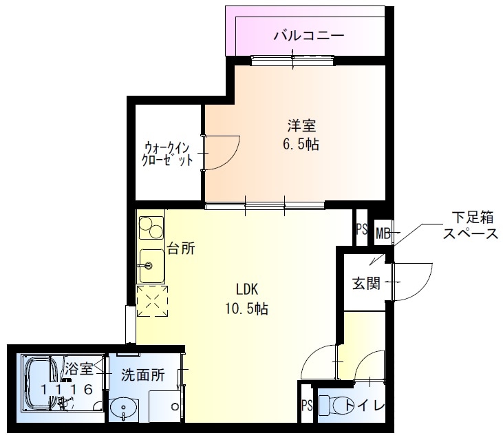 フジパレス吉田2番館の物件間取画像