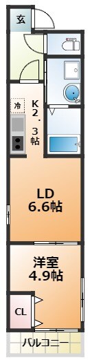 カーサ駒川中野の物件間取画像