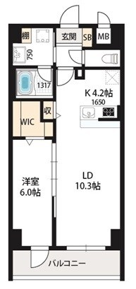 桃谷駅 徒歩4分 5階の物件間取画像