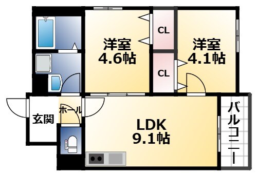 仮）東大阪大蓮南５丁目ＡＰ　Ｄ棟の物件間取画像