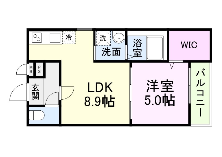 フジパレス河内山本ノースの物件間取画像