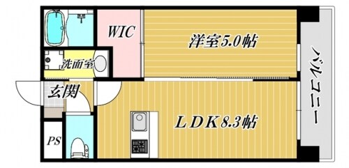 カウニス巽中の物件間取画像