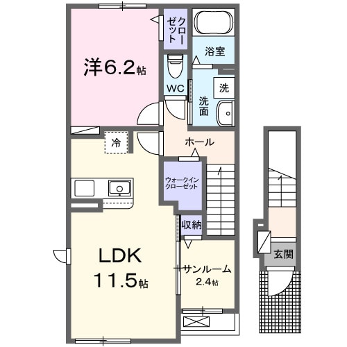 南新田１丁目アパートの物件間取画像