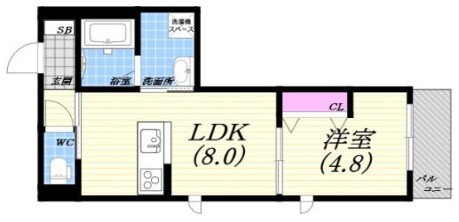 Plaisir野江の物件間取画像