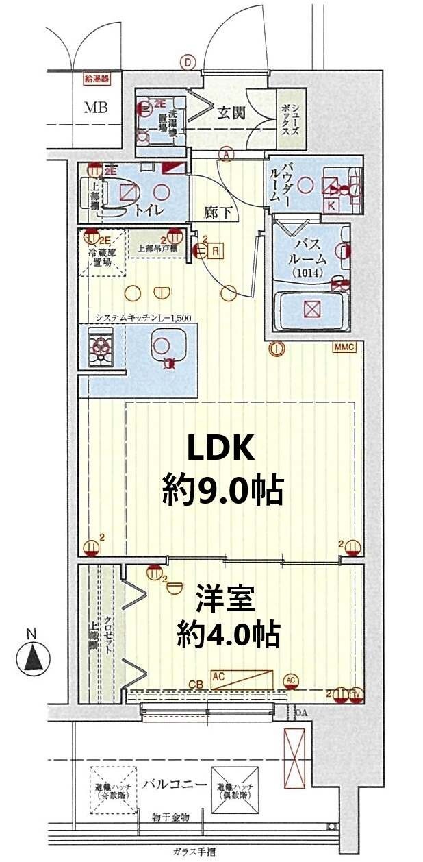 玉造駅 徒歩6分 6階の物件間取画像