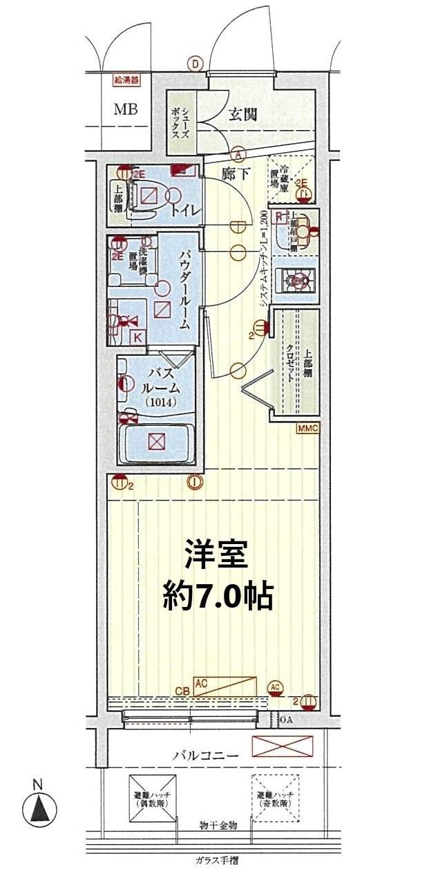 スワンズシティ大阪フルーアの物件間取画像