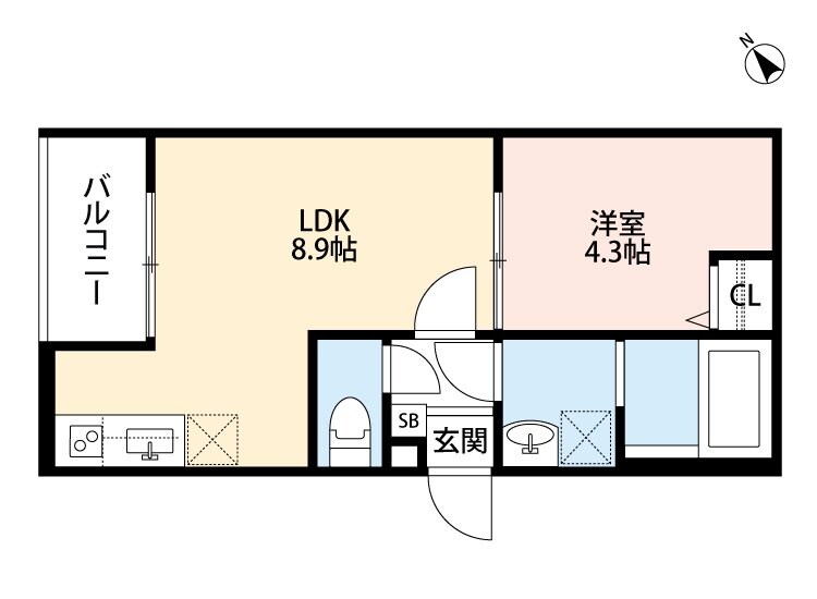 小路駅 徒歩5分 3階の物件間取画像