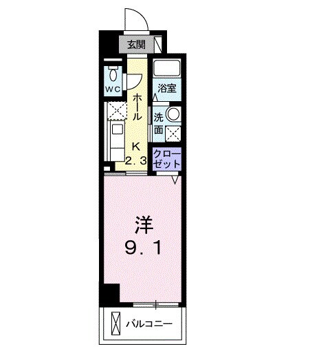 カーザ宮之前の物件間取画像