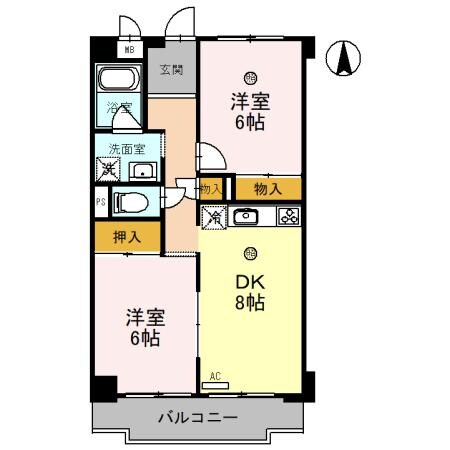 サンハイツ菱南の物件間取画像