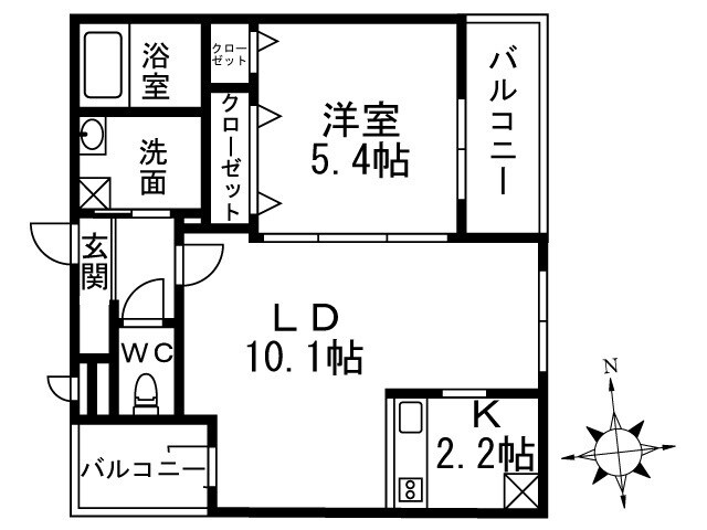 ブリス弓削の物件間取画像