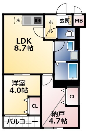 仮）東大阪市玉串元町１丁目　Ａ棟の物件間取画像