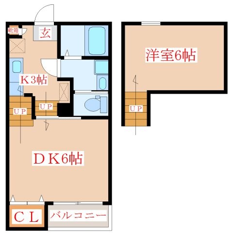 ディアコート川内の物件間取画像