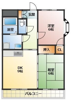 グランドール平佐22号館の物件間取画像