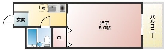 服部天神駅 徒歩6分 2階の物件間取画像