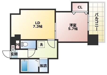 十三駅 徒歩5分 8階の物件間取画像