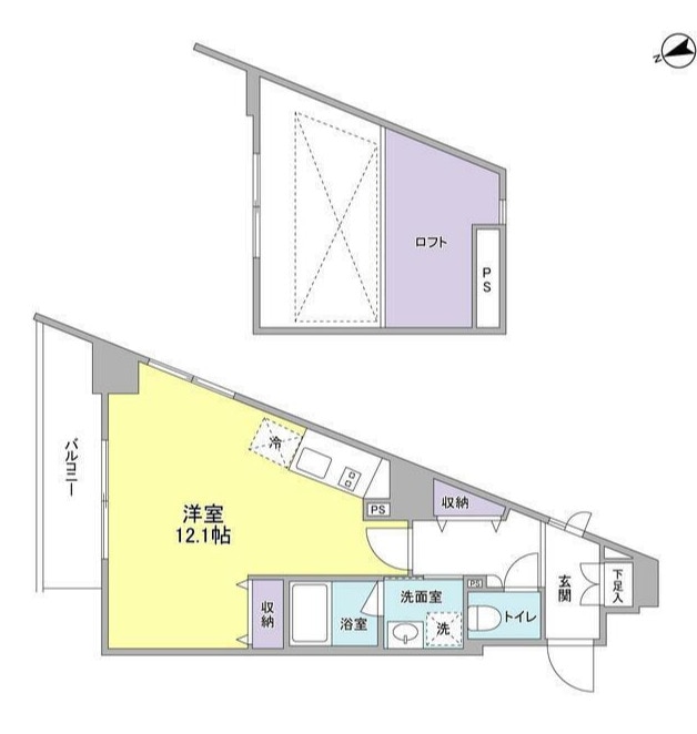 スタイリオ元住吉の物件間取画像