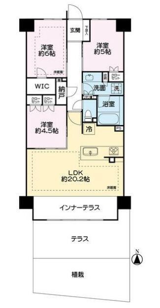 ザ・レジデンス武蔵小杉の物件間取画像