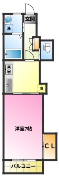長門マンションの物件間取画像
