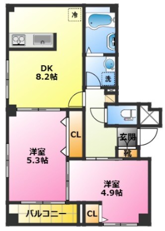 リブリ・法政通り南の物件間取画像