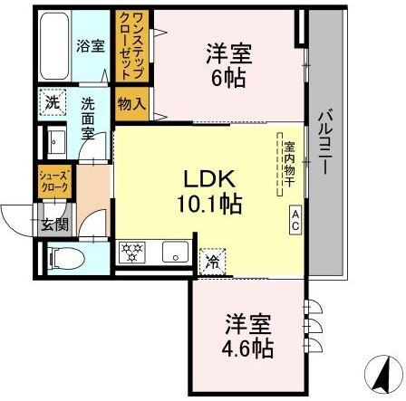 パルボヌールの物件間取画像