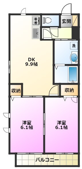 元住吉駅 徒歩21分 3階の物件間取画像