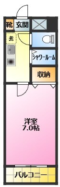 シャンブレ元住吉の物件間取画像
