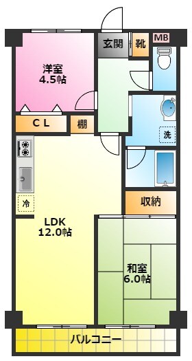 ラベニール鹿島の物件間取画像