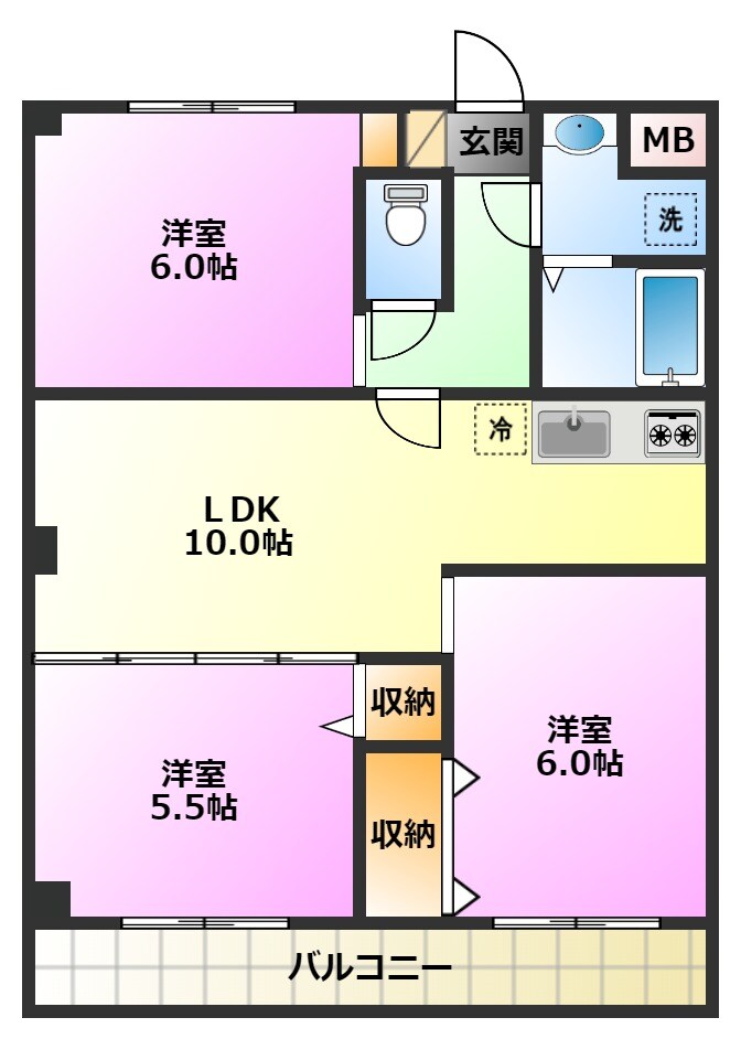 サンレジデンスの物件間取画像