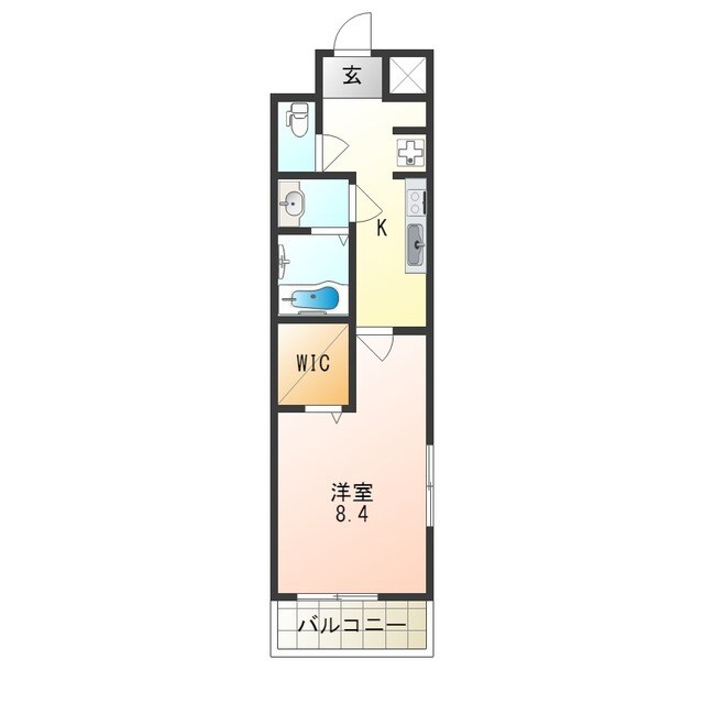 近鉄八尾駅 徒歩5分 4階の物件間取画像