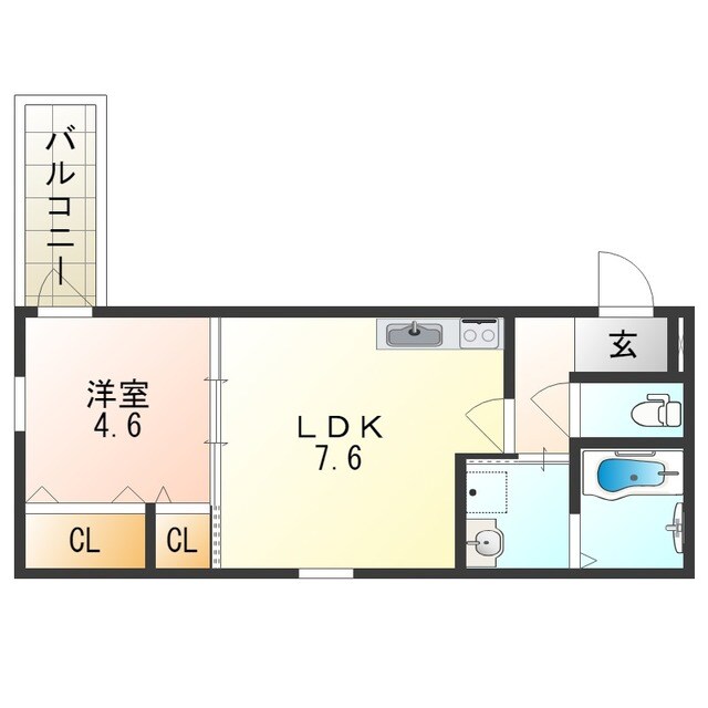 フジパレス湯里Ⅲ番館の物件間取画像