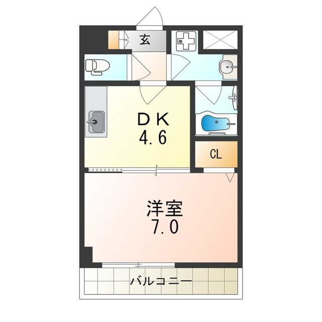 南巽駅 徒歩10分 4階の物件間取画像