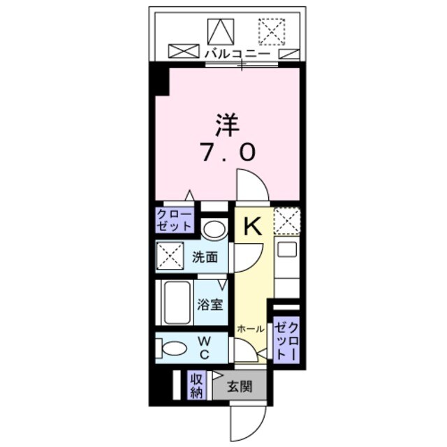 平野駅 徒歩1分 5階の物件間取画像