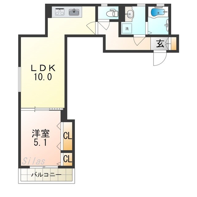 鶴橋駅 徒歩6分 3階の物件間取画像