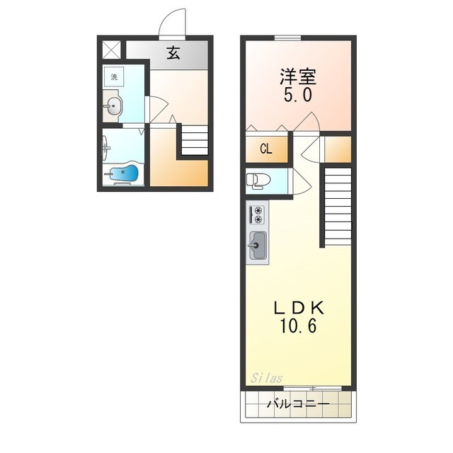 ツイン フォレスト住之江Ⅱ番館の物件間取画像