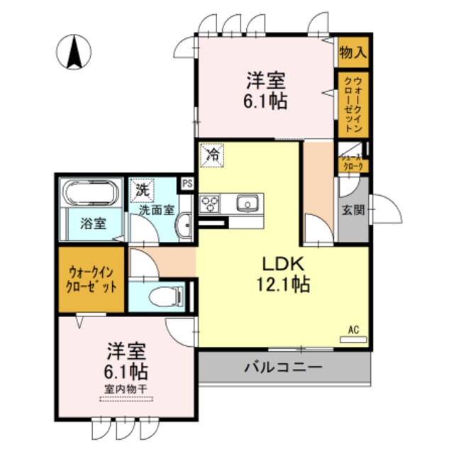 衣摺加美北駅 徒歩13分 2階の物件間取画像