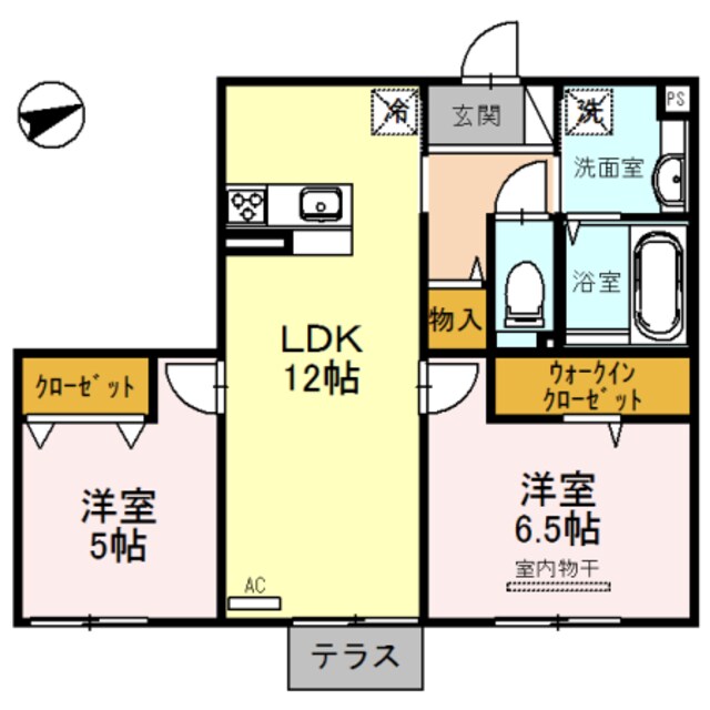 河内花園駅 徒歩23分 1階の物件間取画像