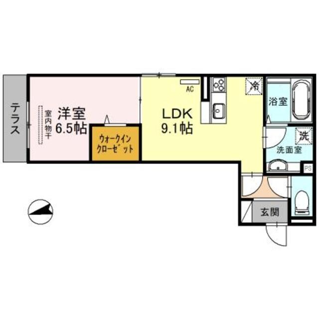 新加美駅 徒歩19分 1階の物件間取画像