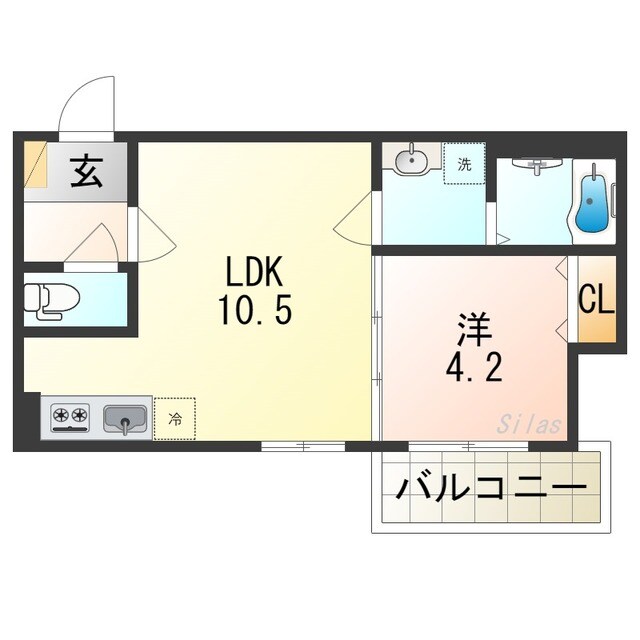 弥刀駅 徒歩5分 1階の物件間取画像