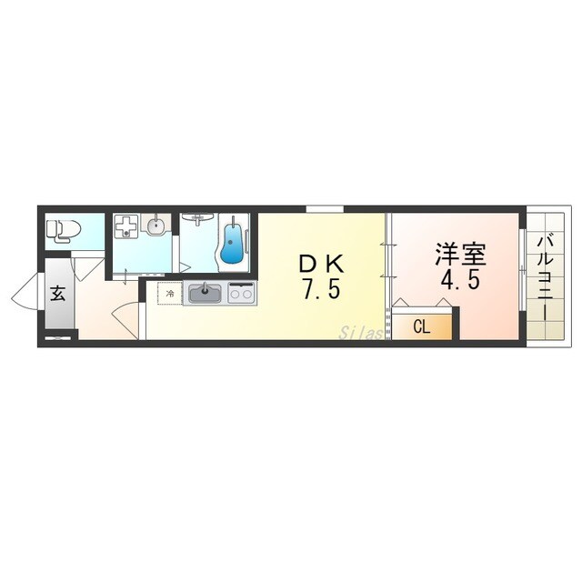 針中野駅 徒歩7分 2階の物件間取画像