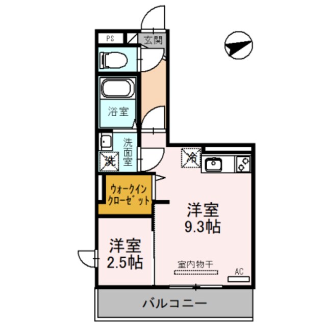 長瀬駅 徒歩8分 2階の物件間取画像