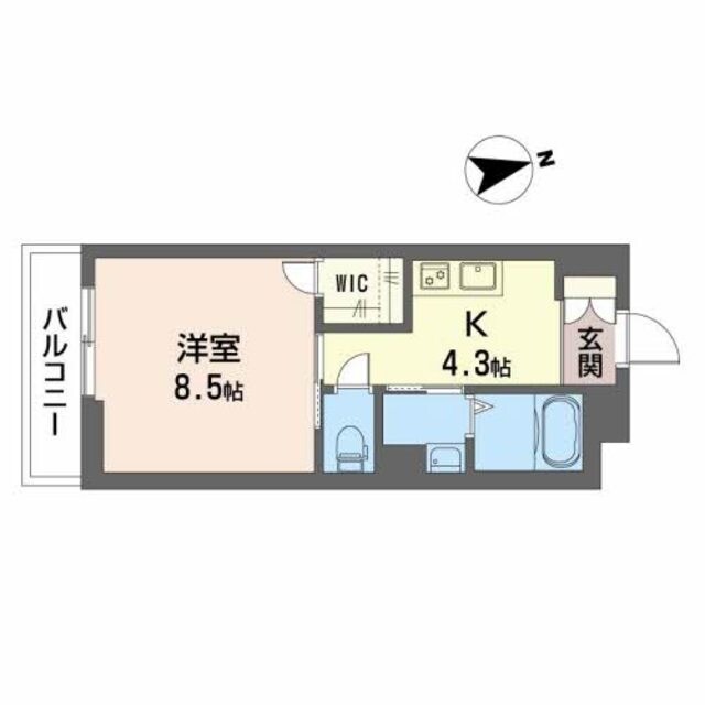八戸ノ里駅 徒歩6分 2階の物件間取画像