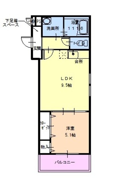 住ノ江駅 徒歩9分 2階の物件間取画像