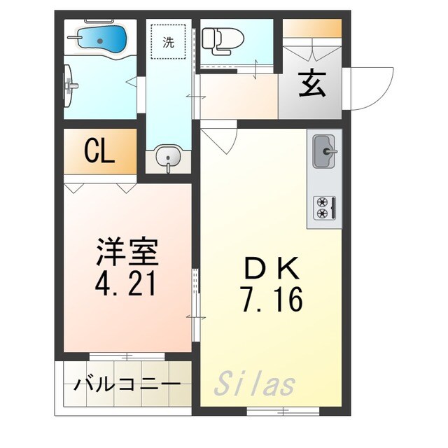 桃谷駅 徒歩9分 2階の物件間取画像