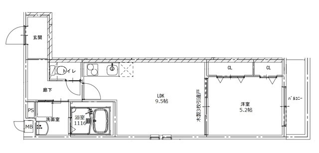 新石切駅 徒歩4分 1階の物件間取画像