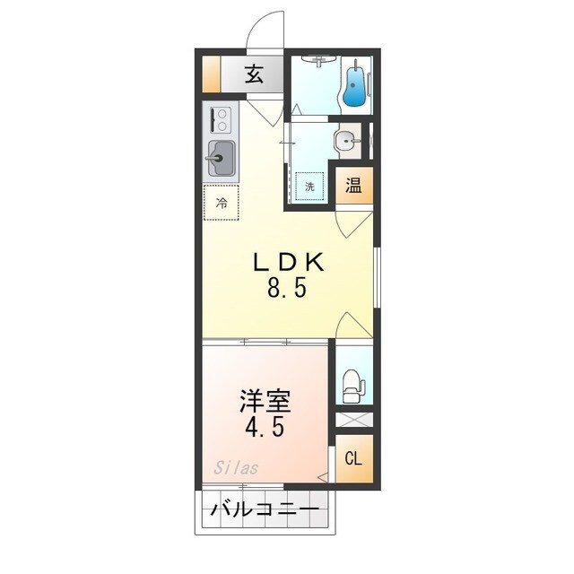 南巽駅 徒歩9分 1階の物件間取画像